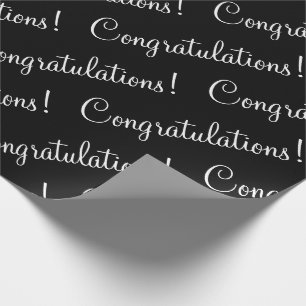 Papel De Regalo Felicitaciones Graduación Boda de Guión Blanco