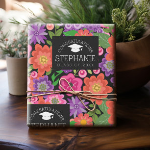 Papel De Regalo Felicitaciones Graduate Girly Flowers Graduation