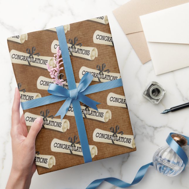 Papel De Regalo Felicitaciones por el Diploma de Graduación (Regalar)