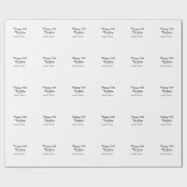 Papel De Regalo Feliz 30 cumpleaños agregar fecha elegante simple