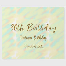 Feliz 30 cumpleaños naranja amarillo acuarela