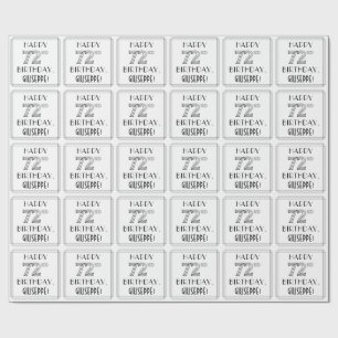 Papel De Regalo FELIZ 72º CUMPLEAÑOS; Estilo Art Deco; Nombre Pers