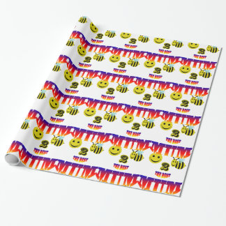 Papel De Regalo feliz, abeja 2 la mejor mamá