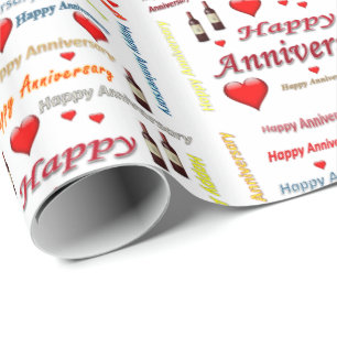 Papel de Regalo Feliz Aniversario