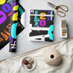 Papel De Regalo Feliz Año Nuevo de la Rata envolviendo P