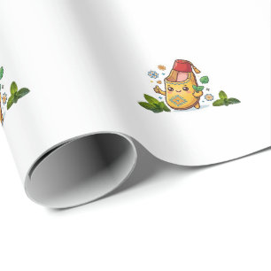 Papel De Regalo Feliz Balgha marroquí Kawaii - Tradicional Amarill