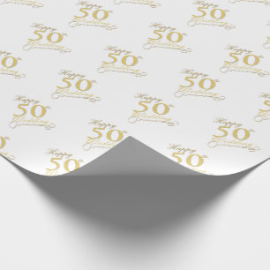Papel De Regalo "¡Feliz Boda número 50!"