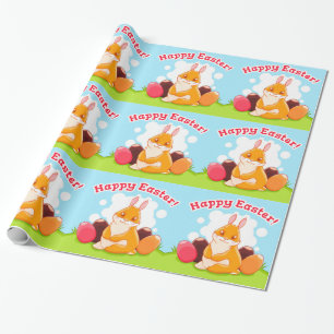 Papel De Regalo Feliz caza de huevos en Pascua