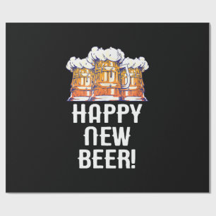 Papel De Regalo ¡FELIZ CERVEZA DE AÑO NUEVO! Fiesta de Nochevieja