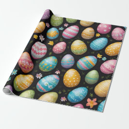 Papel De Regalo Feliz Colección de Huevos de Pascua