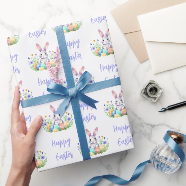 Papel De Regalo Feliz Conejo Conejo Conejo de Pascua (Regalar)