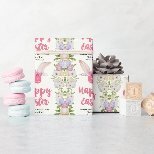 Papel De Regalo Feliz Conejo de Pascua (Baby Shower)