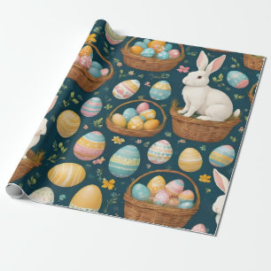 Papel De Regalo Feliz Conejo de Pascua Moderna
