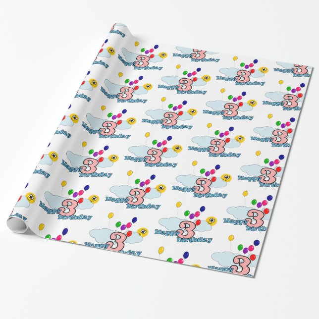 Papel De Regalo Feliz cumpleaños (Desenrollado)
