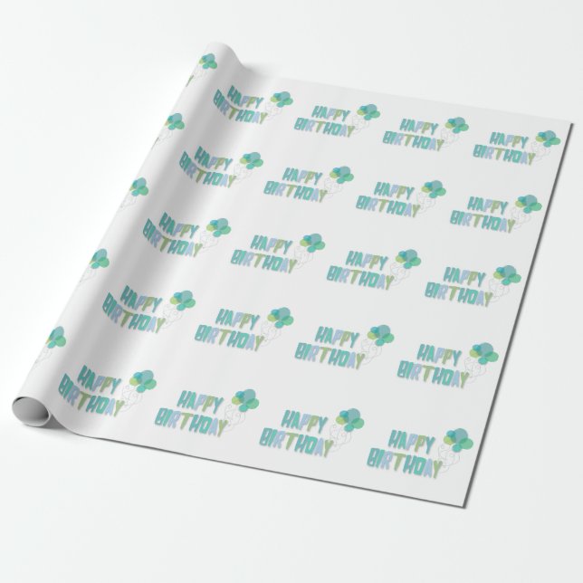 Papel De Regalo Feliz cumpleaños (Desenrollado)