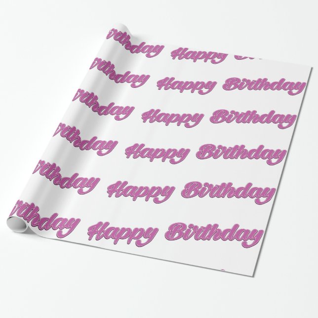 Papel De Regalo Feliz Cumpleaños (Desenrollado)