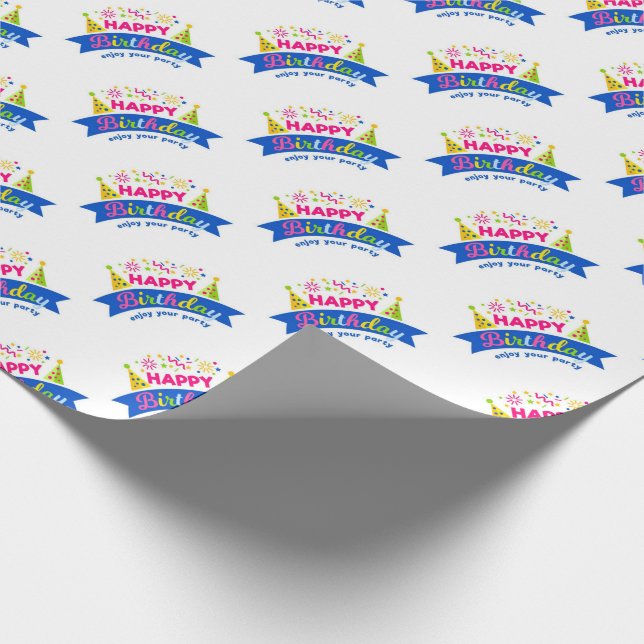 Papel De Regalo Feliz cumpleaños (Esquina)