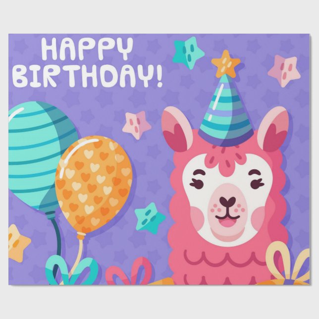 Papel De Regalo Feliz cumpleaños (Superficie plana)