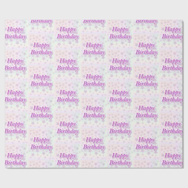 Papel De Regalo ¡Feliz cumpleaños! (Superficie plana)