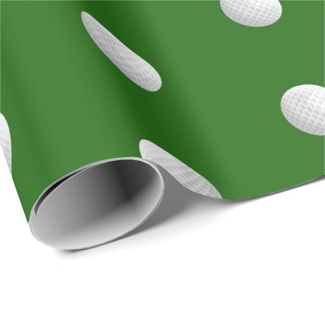 Papel De Regalo Feliz cumpleaños 21 bolas de golf (Esquina del rollo)