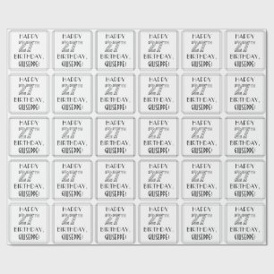 Papel De Regalo FELIZ CUMPLEAÑOS 27; Estilo Art Deco; Nombre perso