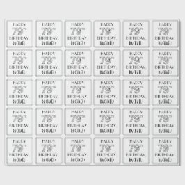 Papel De Regalo FELIZ CUMPLEAÑOS 79; Estilo Art Deco; Nombre perso