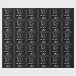 Papel De Regalo FELIZ CUMPLEAÑOS 98; estilo Art Deco con nombre pe