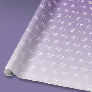 Papel De Regalo Feliz Cumpleaños & Cualquier Nombre Ombre Lila C