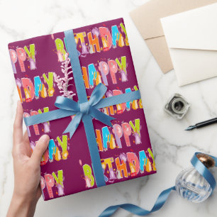 Papel De Regalo Feliz cumpleaños, divertida celebración del cumple