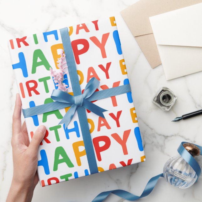 Papel De Regalo Feliz Cumpleaños Divertido  (Regalar)