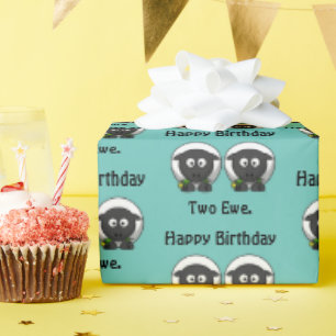 Papel De Regalo Feliz Cumpleaños Dos A Tu Personalizado