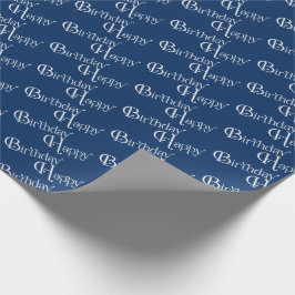 Papel De Regalo Feliz cumpleaños en azul