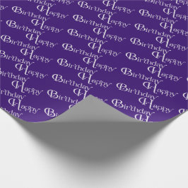 Papel De Regalo Feliz cumpleaños en morado