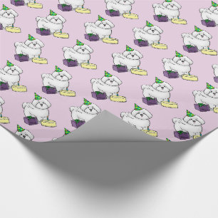 Papel De Regalo Feliz cumpleaños (Fiesta) Bichon Frise Dog - lindo