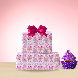 Papel De Regalo Feliz Cumpleaños Gatos Tienen Una Fiesta