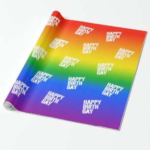 Papel De Regalo Feliz Cumpleaños Gay