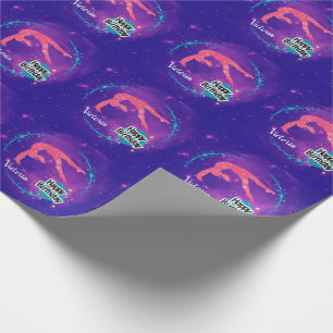 Papel De Regalo Feliz Cumpleaños Gimnasia Galaxia Tumbling