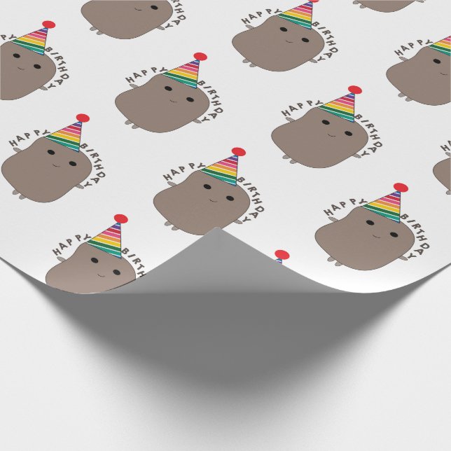 Papel De Regalo Feliz cumpleaños Graciosa Papa (Esquina)