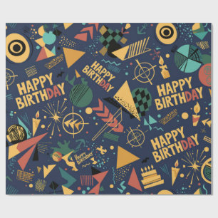 Papel De Regalo Feliz Cumpleaños, Hombre Fuerte