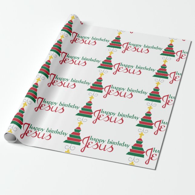 Papel De Regalo Feliz cumpleaños Jesús (Desenrollado)