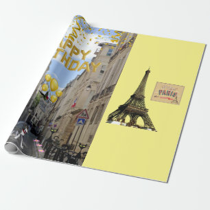 Papel De Regalo Feliz cumpleaños, libro de envolvimiento París Fra