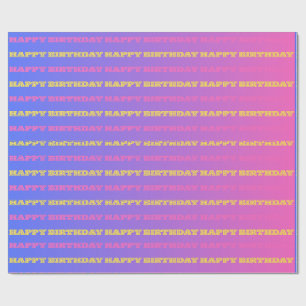PAPEL DE REGALO FELIZ CUMPLEAÑOS PAPEL, BONITO, ROSA, PURPURA, AMA