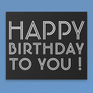 Papel De Regalo "¡Feliz Cumpleaños Para Ti!"  Blanco y negro