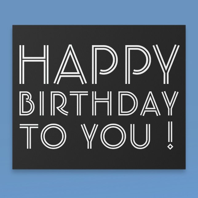 Papel De Regalo "¡Feliz Cumpleaños Para Ti!"  Blanco y negro (Subido por el creador)