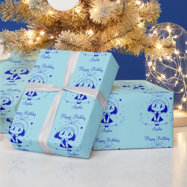Papel De Regalo Feliz Cumpleaños Personalizado (Vacaciones)
