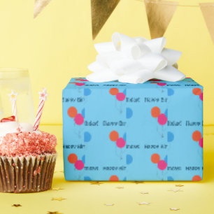 Papel De Regalo Feliz cumpleaños, Personalizado de los globos colo