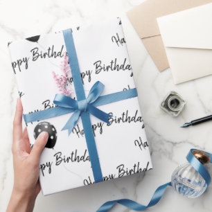 Papel De Regalo Feliz cumpleaños Polka Dot Globos