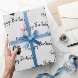 Papel De Regalo Feliz cumpleaños Polka Dot Globos