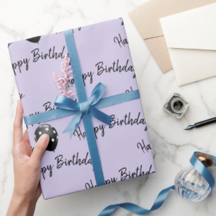 Papel De Regalo Feliz cumpleaños Polka Dot Globos