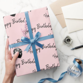 Papel De Regalo Feliz cumpleaños Polka Dot Globos